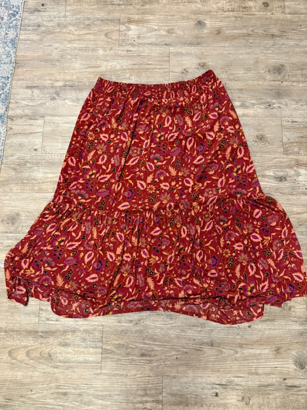 Knox Rose Red Floral Maxi Skirt
